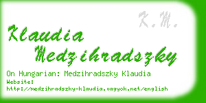 klaudia medzihradszky business card